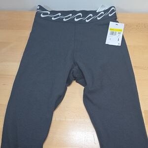 Nike Gray Leggings with Chain-Link Waistband